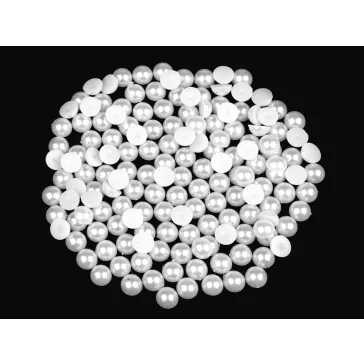   Kabochon / félgyöngy / ragasztható gyöngy Ø9 mm - 1 fehér (50 g-os csomagolás)