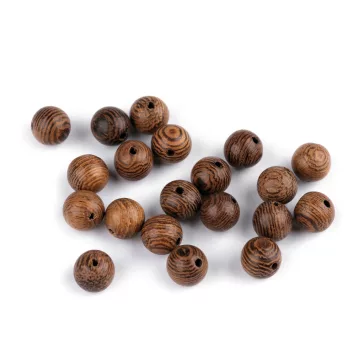   Fa gyöngyök Ø8 mm - 1 természetes sötét (100 g-os csomagolás)