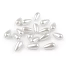 Viaszolt műanyag gyöngyök / teklagyöngy Glance csepp 10x20 mm - fehér (100 g-os csomagolás) Viaszolt műanyag gyöngyök / teklagyöngy Glance csepp 10x20 mm - fehér (100 g-os csomagolás)