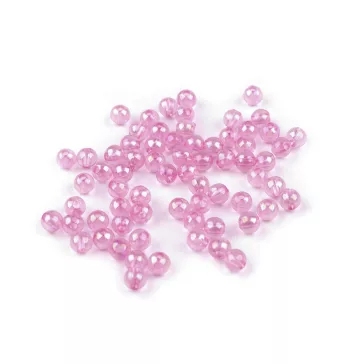   Szivárvány műanyag gyöngyök Ø6 mm - 11 világoslila (10 g-os csomagolás)