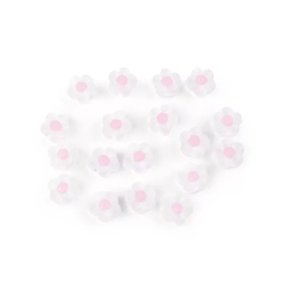 Műanyag gyöngyök matt virág Ø13 mm színes - 2 rózsszín legvilágosab (60 g-os csomagolás) Műanyag gyöngyök matt virág Ø13 mm színes - 2 rózsszín legvilágosab (60 g-os csomagolás)