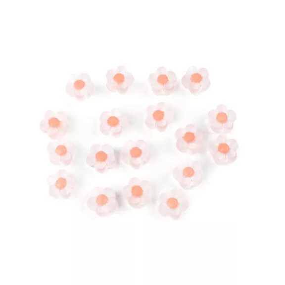Műanyag gyöngyök matt virág Ø13 mm színes - 3 lazacszín (180 g-os csomagolás) Műanyag gyöngyök matt virág Ø13 mm színes - 3 lazacszín (180 g-os csomagolás)