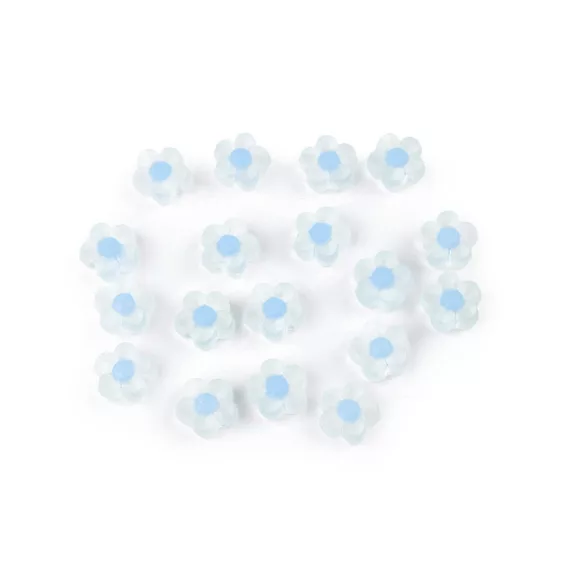 Műanyag gyöngyök matt virág Ø13 mm színes - 5 liláskék (60 g-os csomagolás) Műanyag gyöngyök matt virág Ø13 mm színes - 5 liláskék (60 g-os csomagolás)
