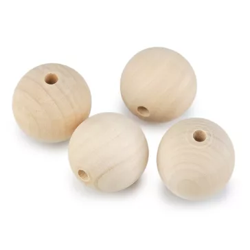   Nagy fagyöngy, fagolyó natúr Ø40 mm - természetes világos (20 db-os csomagolás)