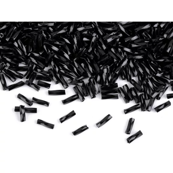 Rokajl csavart szalmagyöngy 6 mm pálcika - M-49T fekete (50 g-os csomagolás) Rokajl csavart szalmagyöngy 6 mm pálcika - M-49T fekete (50 g-os csomagolás)