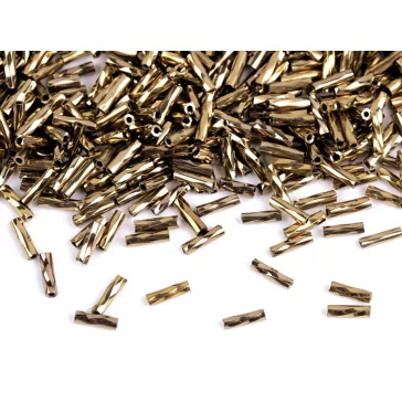   Rokajl csavart szalmagyöngy 6 mm pálcika - M-222T rézsárga (900 g-os csomagolás)