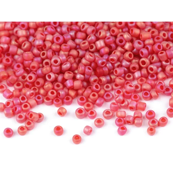 Kásagyöngy 8/0 - 3 mm frosted AB - M165 málnás (50 g-os csomagolás) Kásagyöngy 8/0 - 3 mm frosted AB - M165 málnás (50 g-os csomagolás)