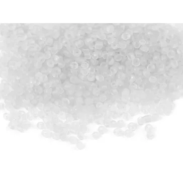   Kásagyöngy 12/0 - 2 mm transparent frosted - 1 (M1) tejfehér (200 g-os csomagolás)