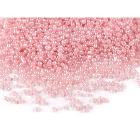 Kásagyöngy 15/0 - 1,5 mm teklagyöngyös, nem átlátszó - M333 rózsaszín világos (450 g-os csomagolás) Kásagyöngy 15/0 - 1,5 mm teklagyöngyös, nem átlátszó - M333 rózsaszín világos (450 g-os csomagolás)
