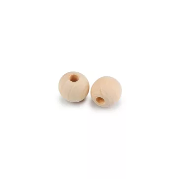   Fa gyöngyök nem lakkozott Ø12 mm - természetes világos (100 g-os csomagolás)
