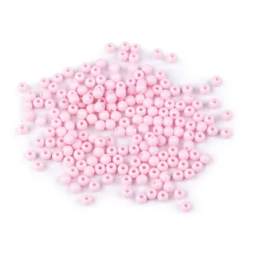   Műanyag gyöngyök Color Ø4 mm - 2 rózsaszín világos (20 g-os csomagolás)