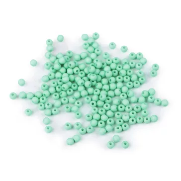   Műanyag gyöngyök Color Ø4 mm - 5 menta matt (20 g-os csomagolás)