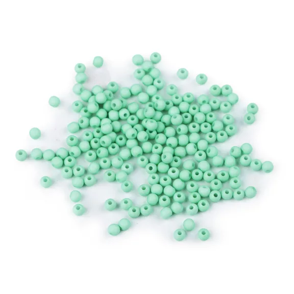 Műanyag gyöngyök Color Ø4 mm - 5 menta matt (20 g-os csomagolás) Műanyag gyöngyök Color Ø4 mm - 5 menta matt (20 g-os csomagolás)