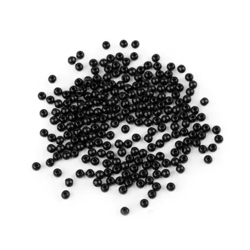   Műanyag gyöngyök Color Ø4 mm - 8 fekete (500 g-os csomagolás)