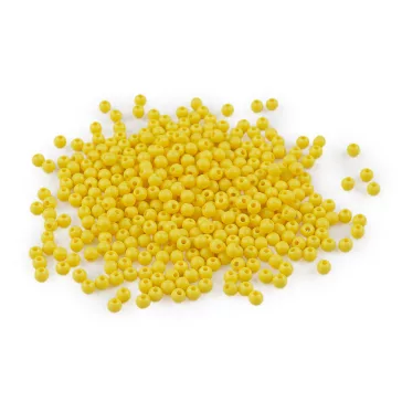   Műanyag gyöngyök Color Ø4 mm - 9 vil. sárga (20 g-os csomagolás)