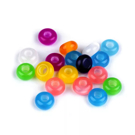 Nagylyukú műanyag gyöngy Ø14 mm - mix (20 db-os csomagolás) Nagylyukú műanyag gyöngy Ø14 mm - mix (20 db-os csomagolás)
