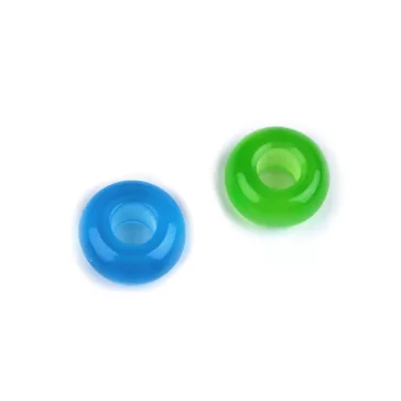   Nagy lyukú műanyag gyöngy Ø14 mm - mix (100 db-os csomagolás)