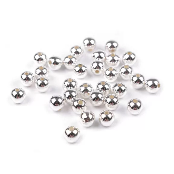 Műanyag viaszolt gyöngyök Glance Metalic Ø6 mm - 1 ezüst (20 g-os csomagolás) Műanyag viaszolt gyöngyök Glance Metalic Ø6 mm - 1 ezüst (20 g-os csomagolás)