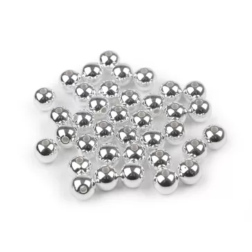   Műanyag viaszgyöngyök Glance Metalic Ø10 mm - 1 ezüst (200 g-os csomagolás)