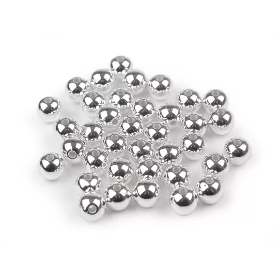 Műanyag viaszgyöngyök Glance Metalic Ø10 mm - 1 ezüst (200 g-os csomagolás) Műanyag viaszgyöngyök Glance Metalic Ø10 mm - 1 ezüst (200 g-os csomagolás)