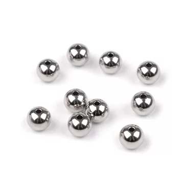   Gyöngyök rozsdamentes acélból Ø10 mm - platina (80 db-os csomagolás)