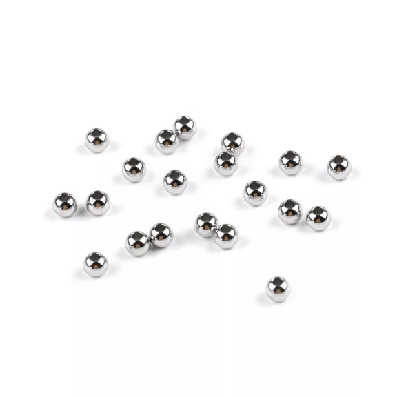 Gyöngyök rozsdamentes acélból Ø4 mm - platina (100 db-os csomagolás) Gyöngyök rozsdamentes acélból Ø4 mm - platina (100 db-os csomagolás)