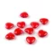Műanyag gyöngyök szív 17x18 mm - piros (10 db-os csomagolás)