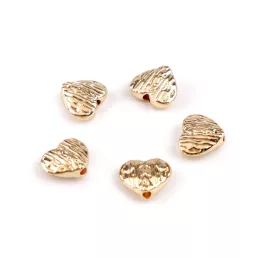 Fém gyöngy szív 10x12 mm