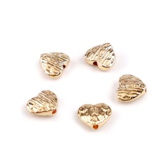 Fém gyöngy szív 10x12 mm