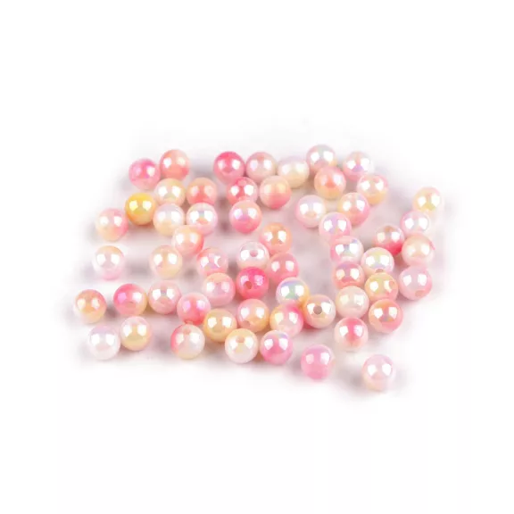 Műanyag gyöngyök sellő hatású Ø6 mm mermaid - 2 rózsás világos (20 g-os csomagolás) Műanyag gyöngyök sellő hatású Ø6 mm mermaid - 2 rózsás világos (20 g-os csomagolás)