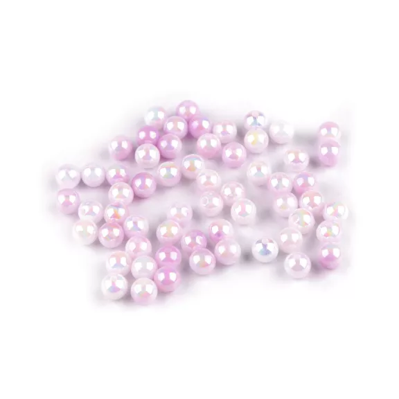 Műanyag gyöngyök sellő hatású Ø6 mm mermaid - 4 világosabb lila (500 g-os csomagolás) Műanyag gyöngyök sellő hatású Ø6 mm mermaid - 4 világosabb lila (500 g-os csomagolás)