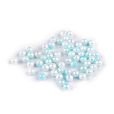   Műanyag gyöngyök sellő hatású Ø6 mm mermaid - 6 angyali kék (160 g-os csomagolás)