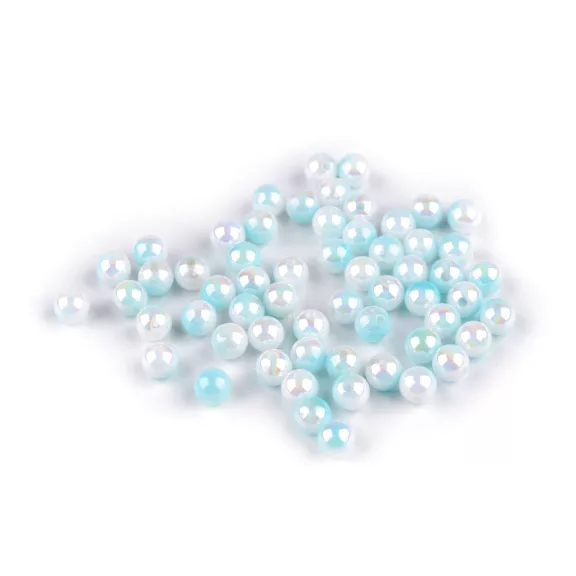 Műanyag gyöngyök sellő hatású Ø6 mm mermaid - 6 angyali kék (160 g-os csomagolás) Műanyag gyöngyök sellő hatású Ø6 mm mermaid - 6 angyali kék (160 g-os csomagolás)