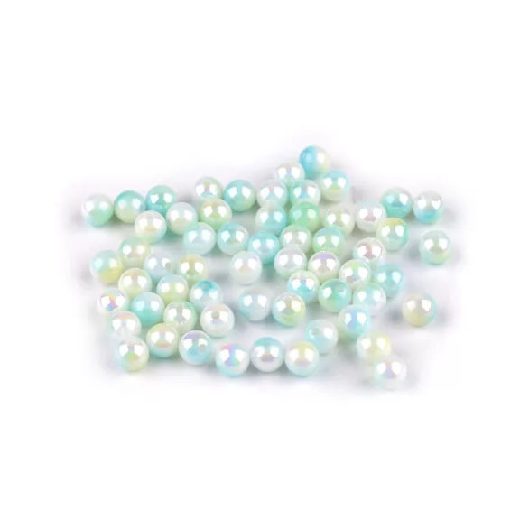 Műanyag gyöngyök sellő hatású Ø6 mm mermaid - 7 menta (20 g-os csomagolás) Műanyag gyöngyök sellő hatású Ø6 mm mermaid - 7 menta (20 g-os csomagolás)