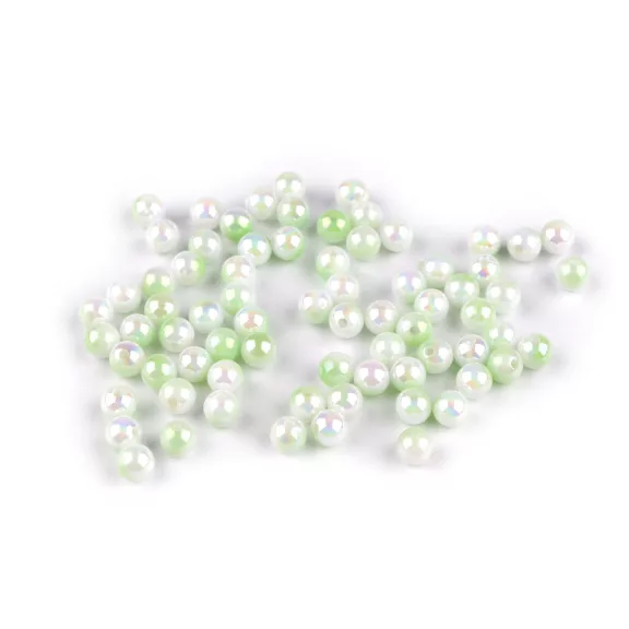 Műanyag gyöngyök sellő hatású Ø6 mm mermaid - 8 világoszöld (500 g-os csomagolás) Műanyag gyöngyök sellő hatású Ø6 mm mermaid - 8 világoszöld (500 g-os csomagolás)