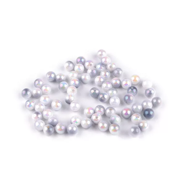 Műanyag gyöngyök sellő hatású Ø6 mm mermaid - 9 vil szürkéskék (20 g-os csomagolás) Műanyag gyöngyök sellő hatású Ø6 mm mermaid - 9 vil szürkéskék (20 g-os csomagolás)