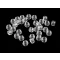Nagy lyukú műanyag gyöngyök / fürdőruha 9x6 mm - 1 Transparent (500 g-os csomagolás)