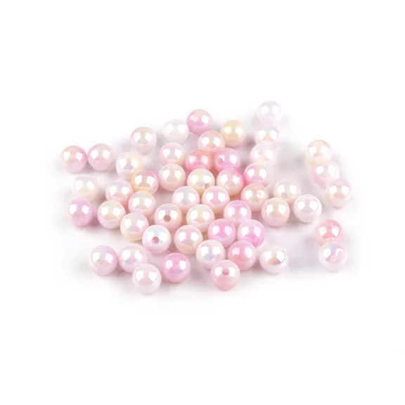 Műanyag gyöngyök sellő hatású Ø8 mm mermaid - 3 rózsszín legvilágosab (20 g-os csomagolás) Műanyag gyöngyök sellő hatású Ø8 mm mermaid - 3 rózsszín legvilágosab (20 g-os csomagolás)