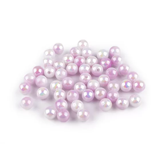 Műanyag gyöngyök sellő hatású Ø8 mm mermaid - 4 világosabb lila (500 g-os csomagolás) Műanyag gyöngyök sellő hatású Ø8 mm mermaid - 4 világosabb lila (500 g-os csomagolás)
