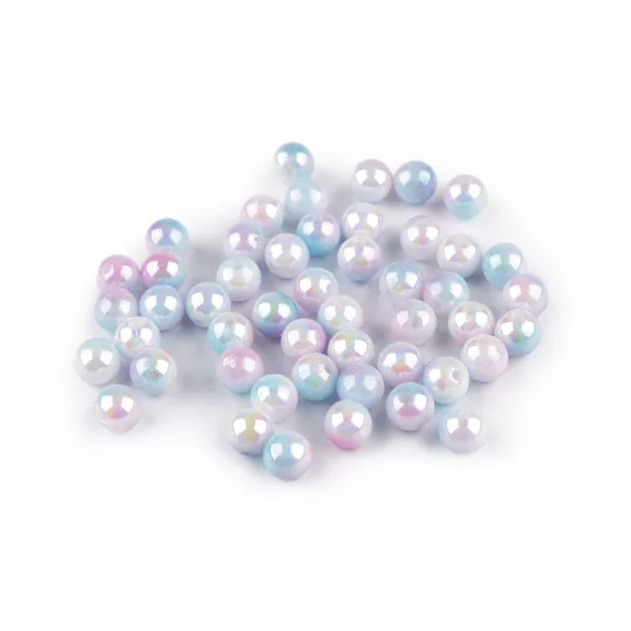 Műanyag gyöngyök sellő hatású Ø8 mm mermaid - 5 nefelejcskék rózsaszín (500 g-os csomagolás) Műanyag gyöngyök sellő hatású Ø8 mm mermaid - 5 nefelejcskék rózsaszín (500 g-os csomagolás)