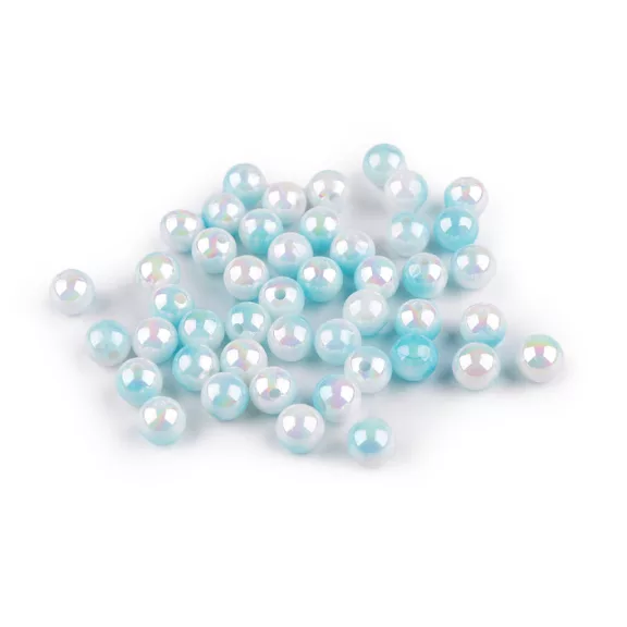 Műanyag gyöngyök sellő hatású Ø8 mm mermaid - 6 angyali kék (500 g-os csomagolás) Műanyag gyöngyök sellő hatású Ø8 mm mermaid - 6 angyali kék (500 g-os csomagolás)