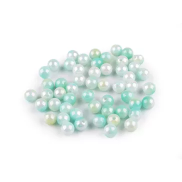   Műanyag gyöngyök sellő hatású Ø8 mm mermaid - 7 menta (20 g-os csomagolás)