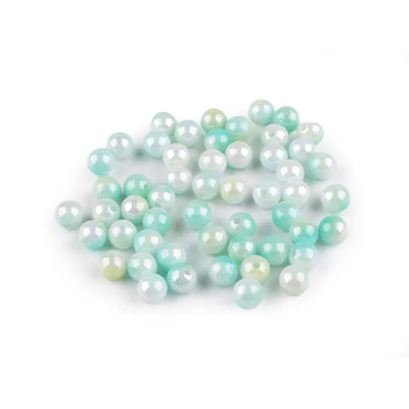 Műanyag gyöngyök sellő hatású Ø8 mm mermaid - 7 menta (500 g-os csomagolás) Műanyag gyöngyök sellő hatású Ø8 mm mermaid - 7 menta (500 g-os csomagolás)
