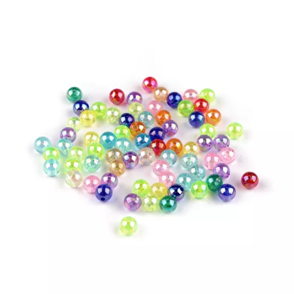 Műanyag gyöngyök AB efect Ø6 és 8 mm - 1 (Ø6 mm) mix (500 g-os csomagolás) Műanyag gyöngyök AB efect Ø6 és 8 mm - 1 (Ø6 mm) mix (500 g-os csomagolás)