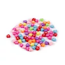 Műanyag gyöngyök szívbetűkkel Ø7 mm - 1 mix fehér (500 g-os csomagolás) Műanyag gyöngyök szívbetűkkel Ø7 mm - 1 mix fehér (500 g-os csomagolás)