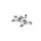 Rozsdamentes acél gyöngy köztes 5x7 mm - platina (10 db-os csomagolás)