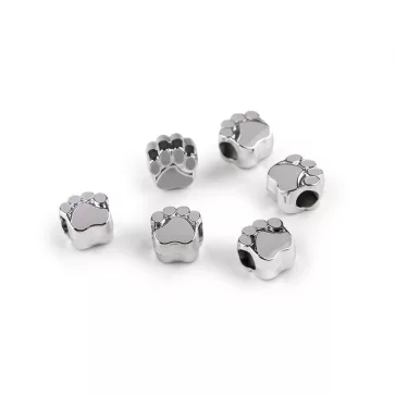   Műanyag gyöngyök nagy áthúzó tappancs 11x11 mm - 3 vil szürkéskék (30 db-os csomagolás)