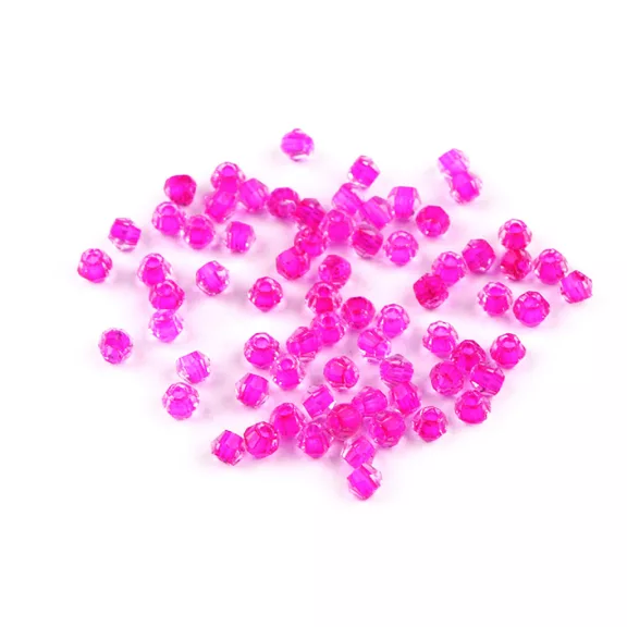 Csiszolt üveg gyöngyök Ø4 mm átlátszó - 5 lilásrózsaszín (5 g-os csomagolás) Csiszolt üveg gyöngyök Ø4 mm átlátszó - 5 lilásrózsaszín (5 g-os csomagolás)