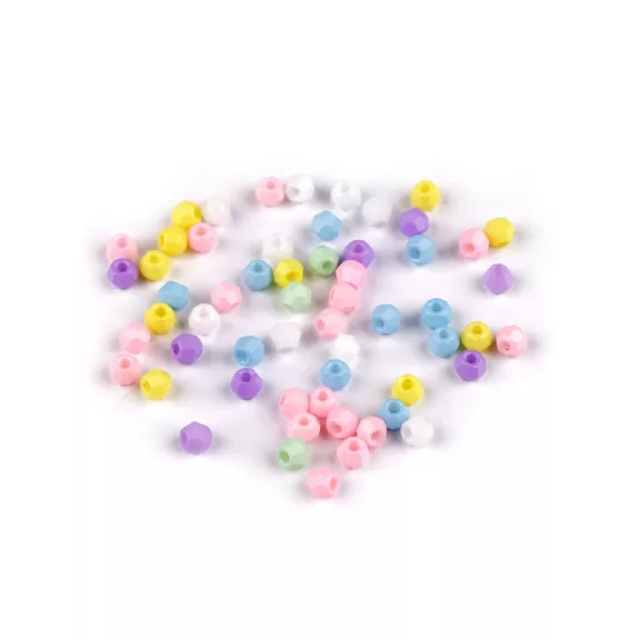 Üveg gyöngyök csiszolt Ø4 mm - 7 multicolor (5 g-os csomagolás) Üveg gyöngyök csiszolt Ø4 mm - 7 multicolor (5 g-os csomagolás)
