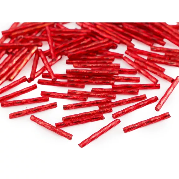 Gyöngy csavart szalma 25 mm - karácsonyi piros (30 g-os csomagolás) Gyöngy csavart szalma 25 mm - karácsonyi piros (30 g-os csomagolás)